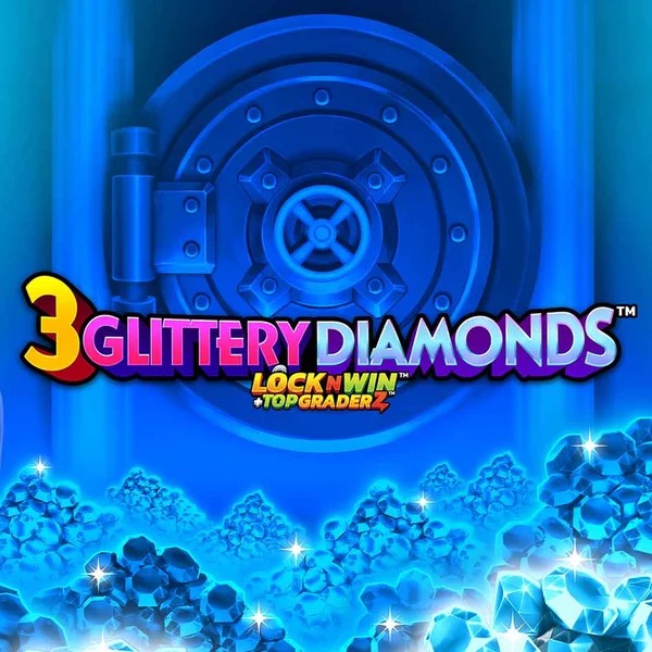 3 Glittery Diamonds logo by PearFiction Studios Fugu Casino