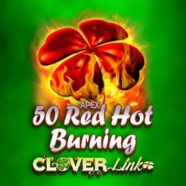 50 Red Hot Burning Clover Links logo by Novomatic at Fugu Casino