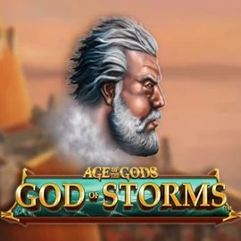 Age Of The Gods: God of Storms online game logo by Playtech on ffugu.net