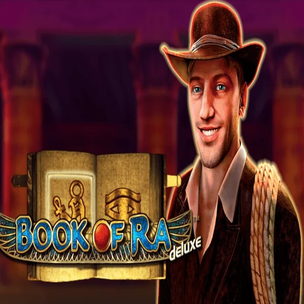 Book of Ra Deluxe logo by Novomatic Fugu Casino