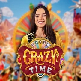 Crazy Time logo by Evolution at Fugu Casino
