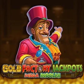 Gold Factory Jackpots Mega Moolah slot icon by Aurum Signature Studios, available at Fugu Casino