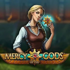 Mercy Of The Gods slot logo by NetEnt at Fugu Casino