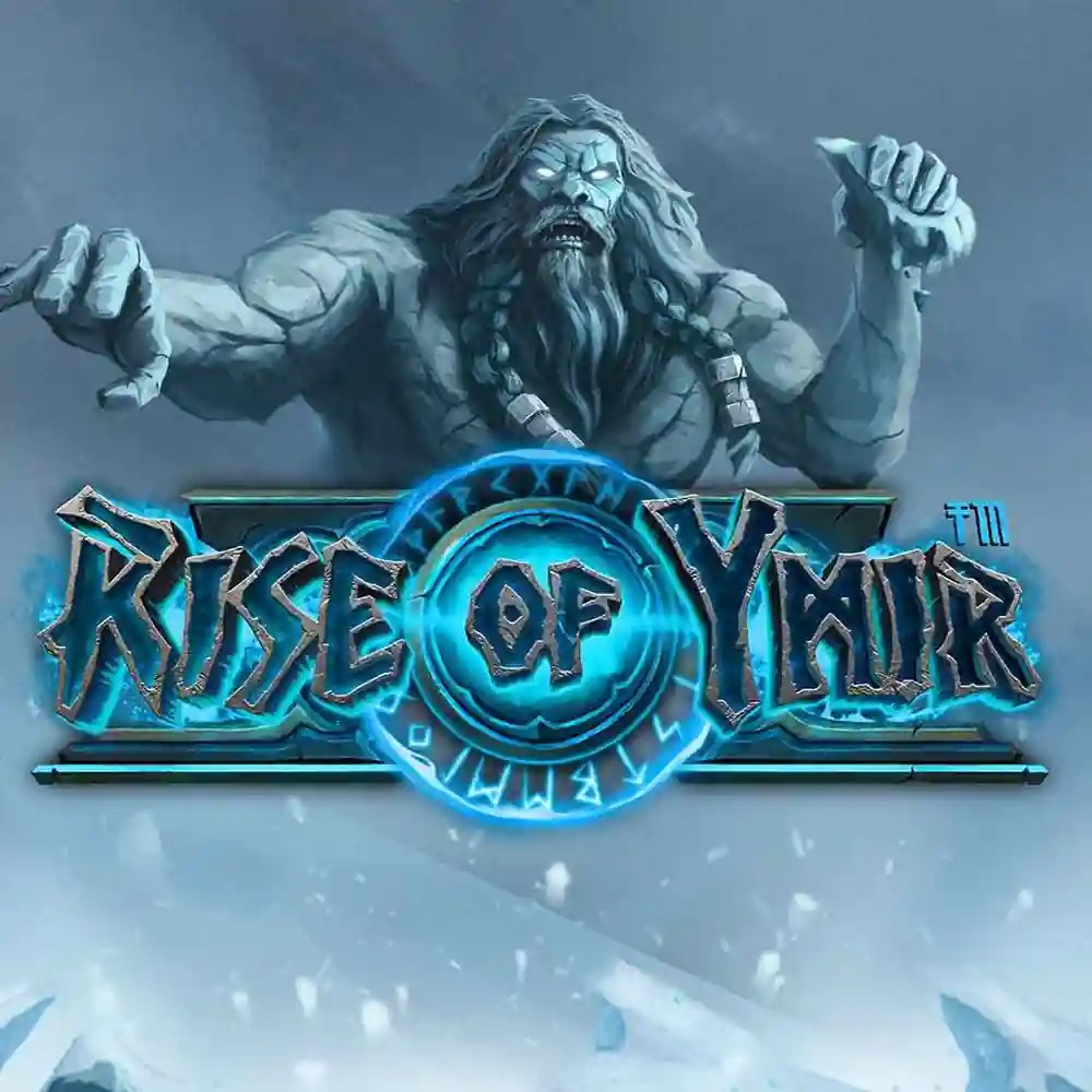 Slots logo of Rise of Ymir from Hacksaw Gaming at Fugu Casino