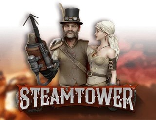Steam Tower Slot online game logo by NetEnt on ffugu.net